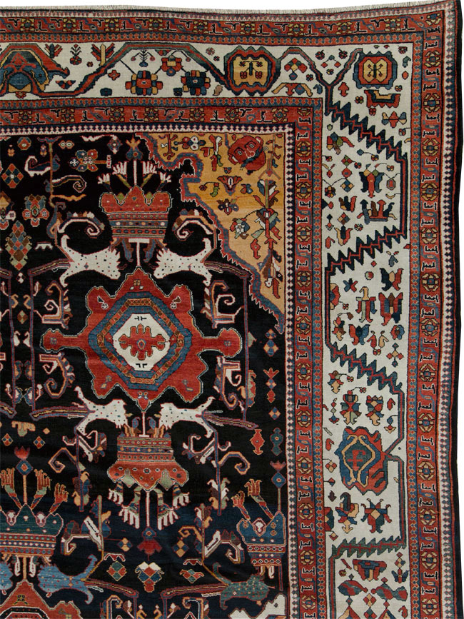 Antique Persian Bakhtiari Long Oversize Carpet, No.29101 - Staging