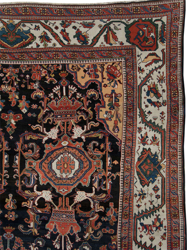 Antique Persian Bakhtiari Long Oversize Carpet, No.29101 - Staging