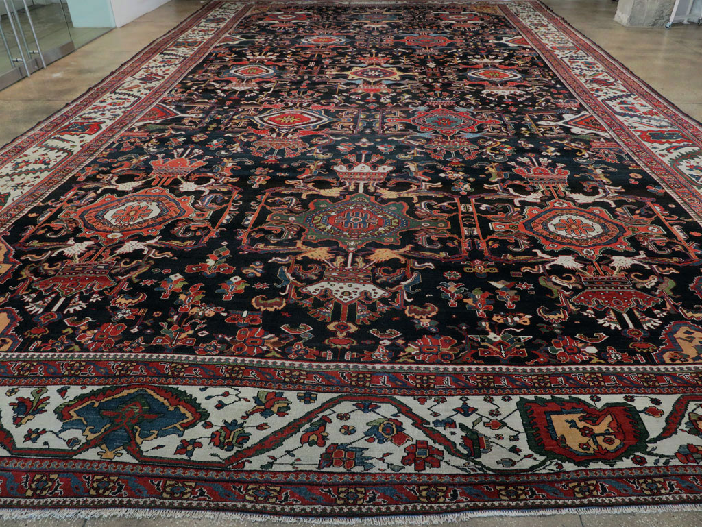 Antique Persian Bakhtiari Long Oversize Carpet, No.29101 - Staging