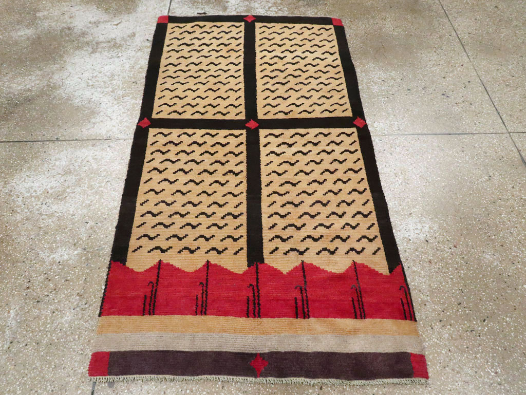 Vintage Tibetan Throw Rug, No.29106 - Staging