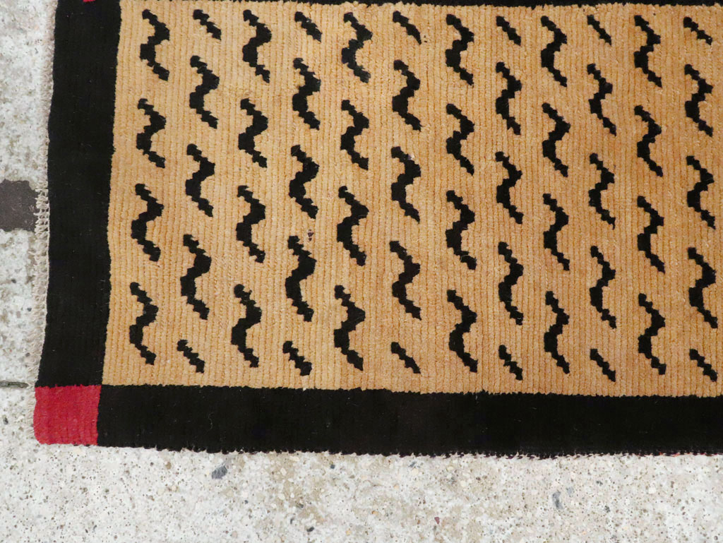 Vintage Tibetan Throw Rug, No.29106 - Staging