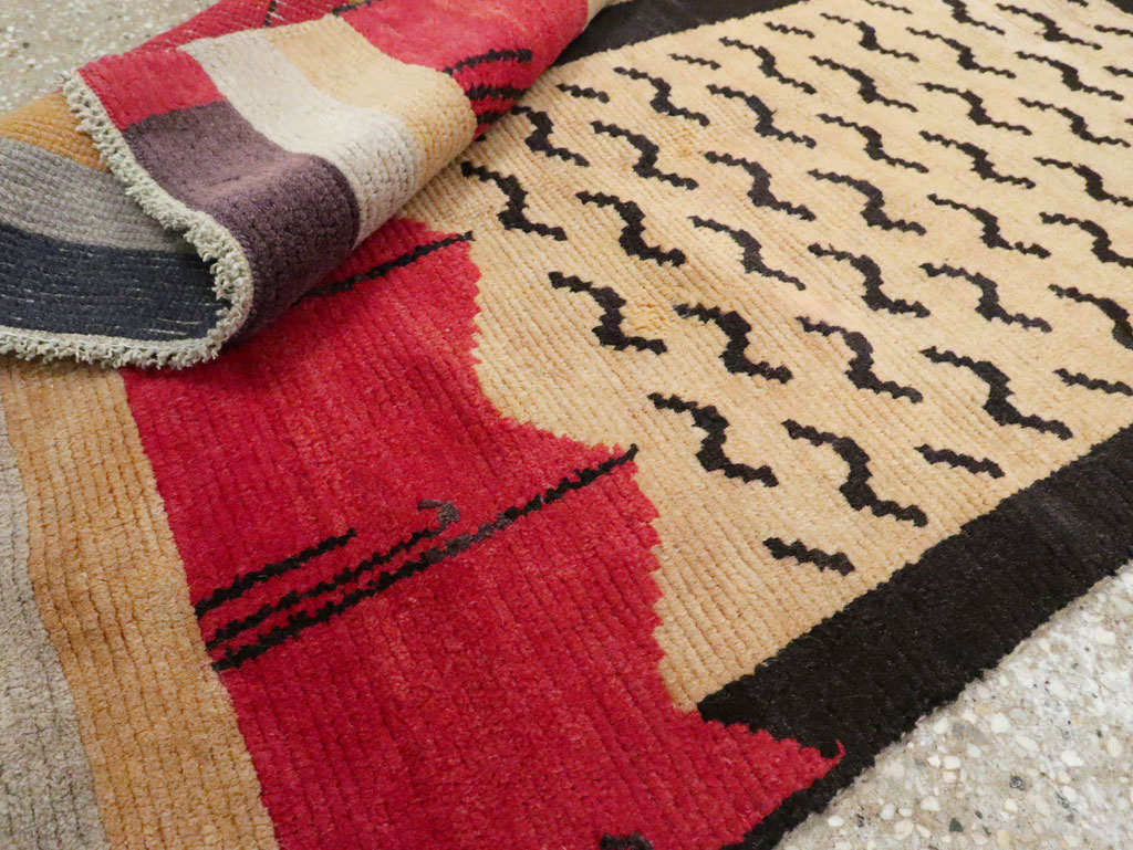 Vintage Tibetan Throw Rug, No.29106 - Staging