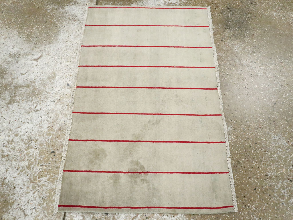 Vintage Persian Deco Tabriz Rug, No.29108 - Staging