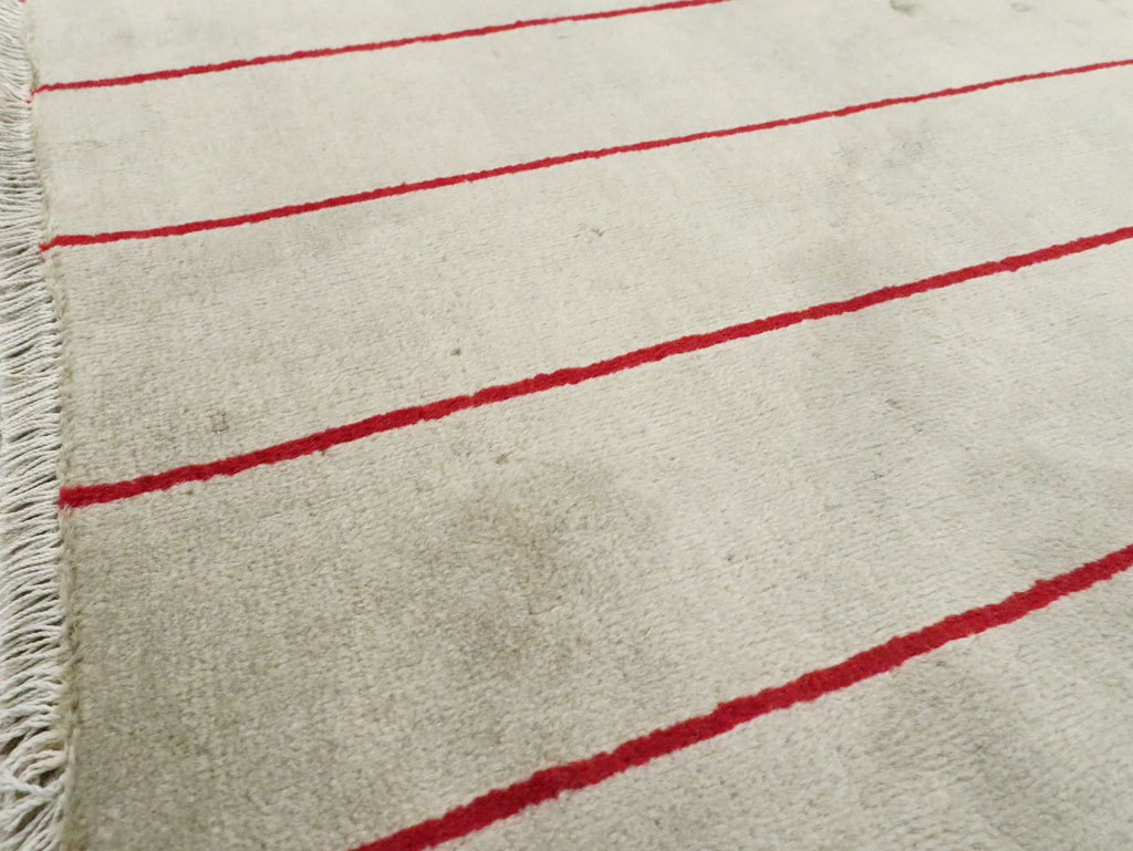 Vintage Persian Deco Tabriz Rug, No.29108 - Staging