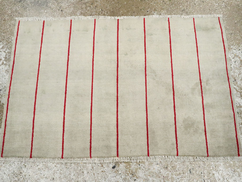 Vintage Persian Deco Tabriz Rug, No.29108 - Staging