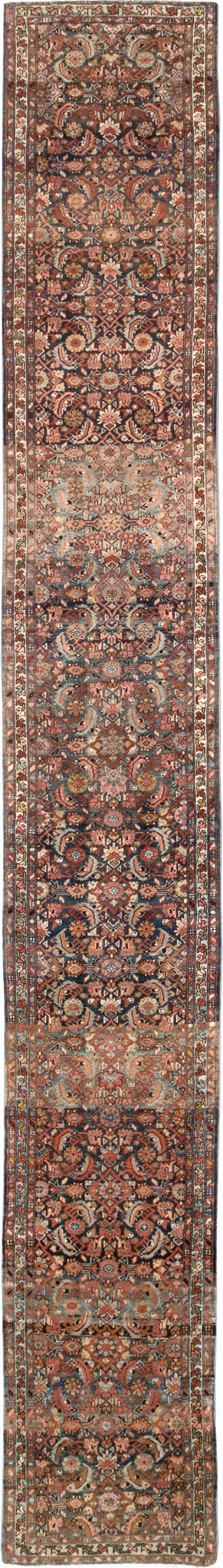 Antique Persian Malayer Long Runner, No.29109 - Staging