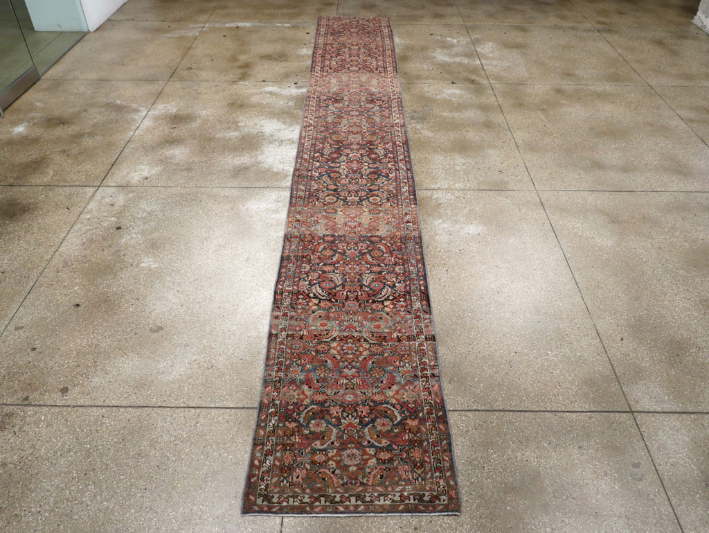 Antique Persian Malayer Long Runner, No.29109 - Staging