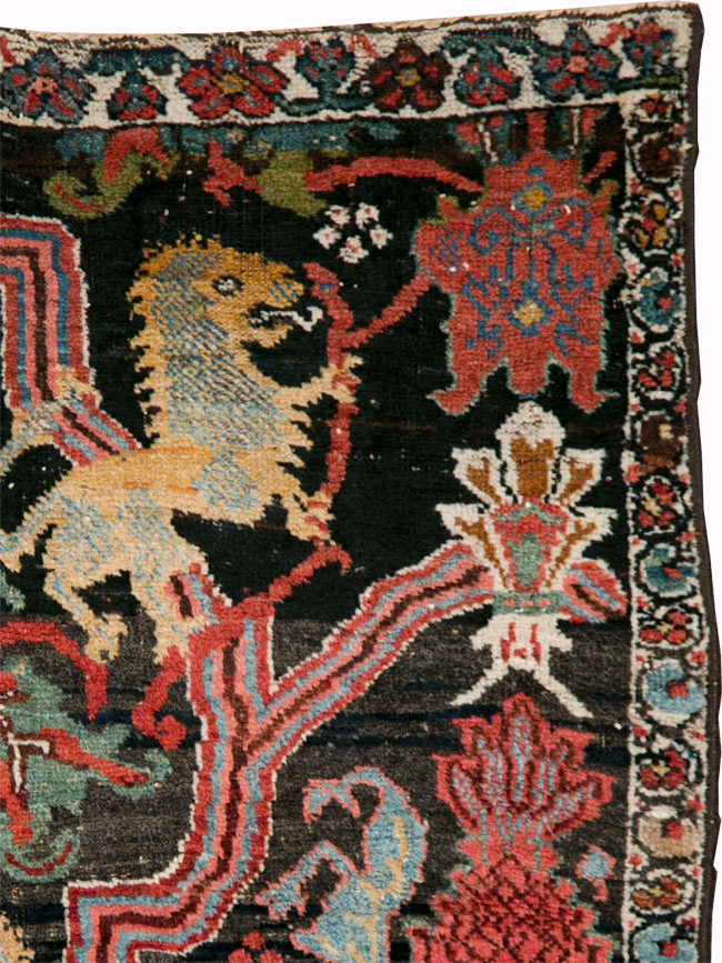 Antique Persian Bidjar Wagireh Rug, No.29112 - Staging