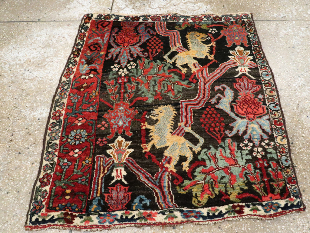 Antique Persian Bidjar Wagireh Rug, No.29112 - Staging