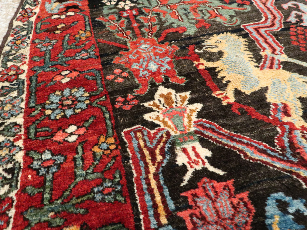 Antique Persian Bidjar Wagireh Rug, No.29112 - Staging