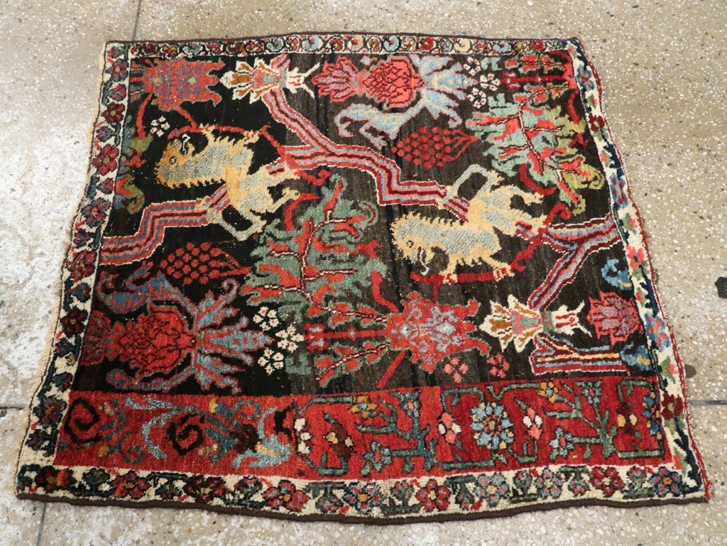 Antique Persian Bidjar Wagireh Rug, No.29112 - Staging