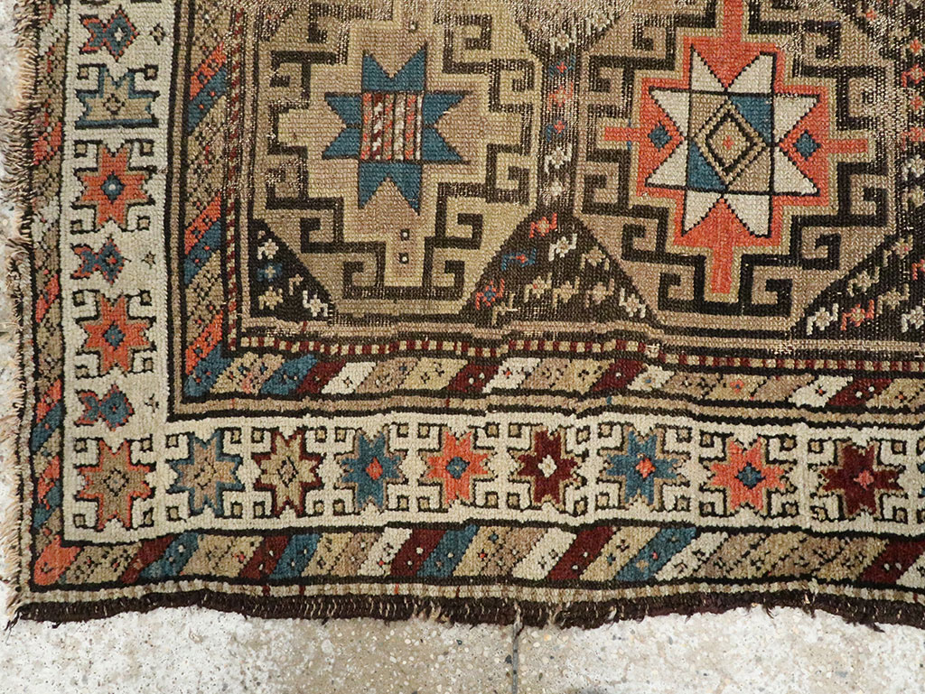 Antique Caucasian Kazak Runner, No.29117 - Staging
