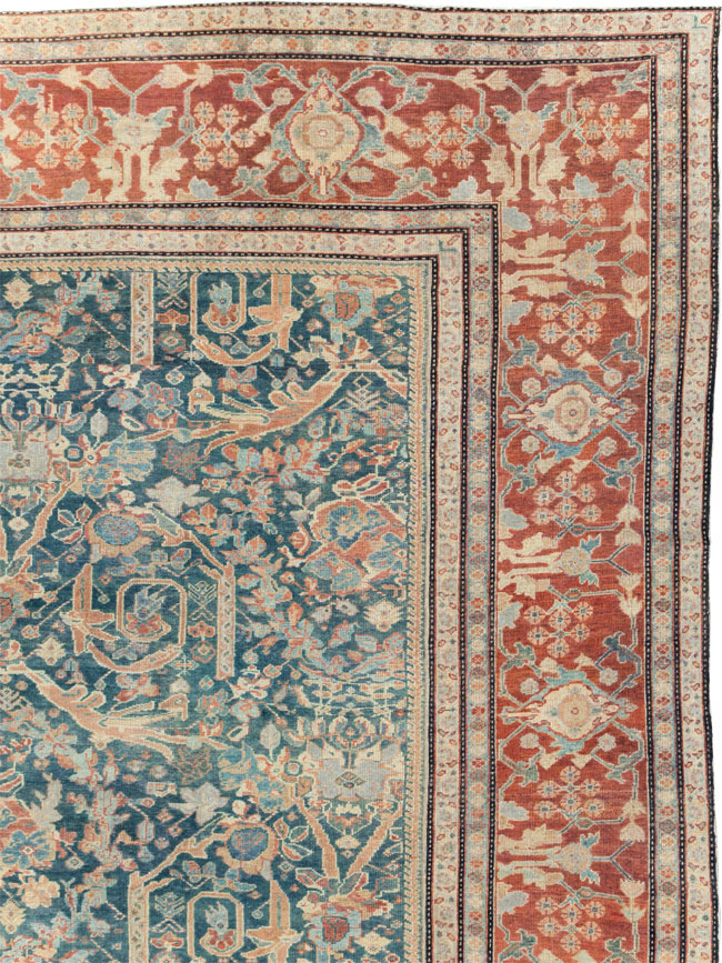 Antique Persian Mahal Oversize Carpet, No.29120 - Staging