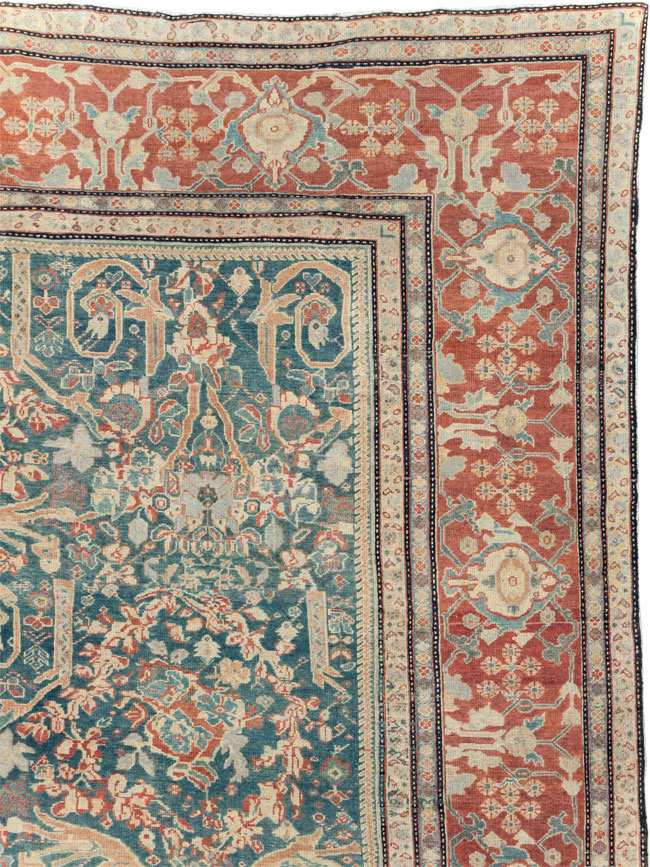 Antique Persian Mahal Oversize Carpet, No.29120 - Staging