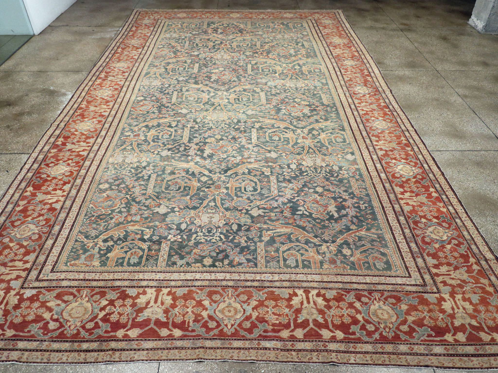 Antique Persian Mahal Oversize Carpet, No.29120 - Staging