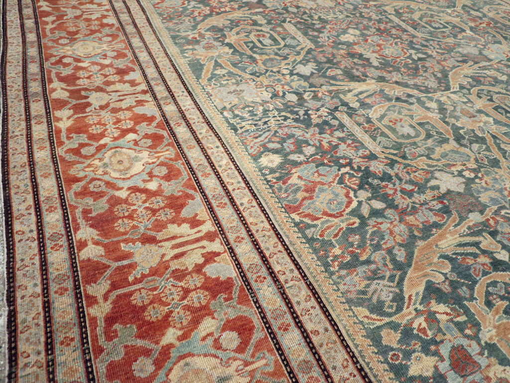 Antique Persian Mahal Oversize Carpet, No.29120 - Staging