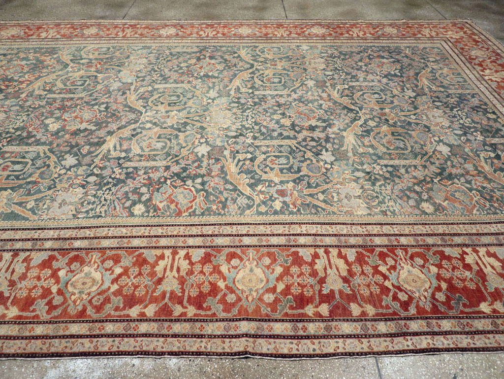 Antique Persian Mahal Oversize Carpet, No.29120 - Staging