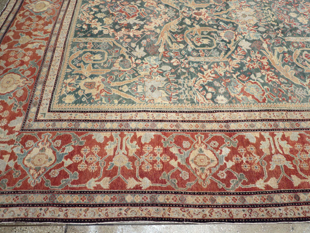 Antique Persian Mahal Oversize Carpet, No.29120 - Staging
