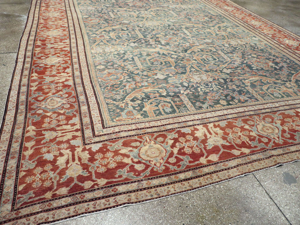 Antique Persian Mahal Oversize Carpet, No.29120 - Staging