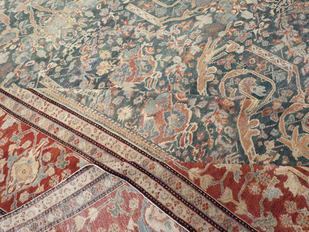 Antique Persian Mahal Oversize Carpet, No.29120 - Staging