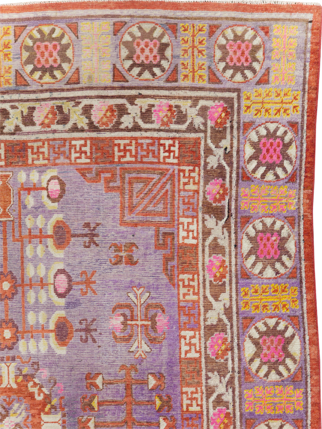 Antique East Turkestan Khotan Gallery Carpet, No.29125 - Staging