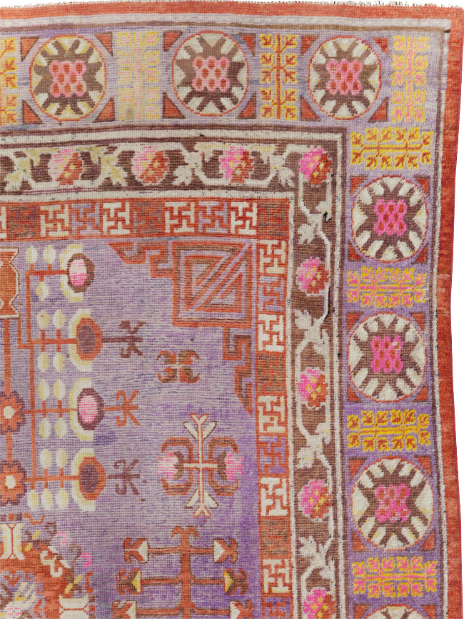 Antique East Turkestan Khotan Gallery Carpet, No.29125 - Staging