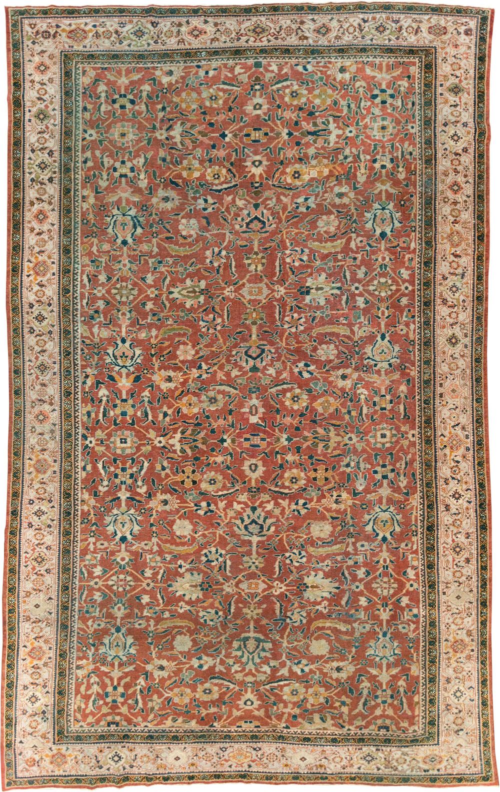 Antique Persian Mahal Carpet, No.29127 - Staging