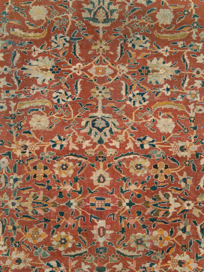 Antique Persian Mahal Carpet, No.29127 - Staging