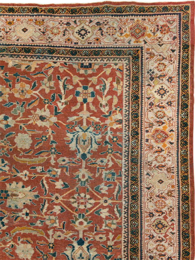 Antique Persian Mahal Carpet, No.29127 - Staging