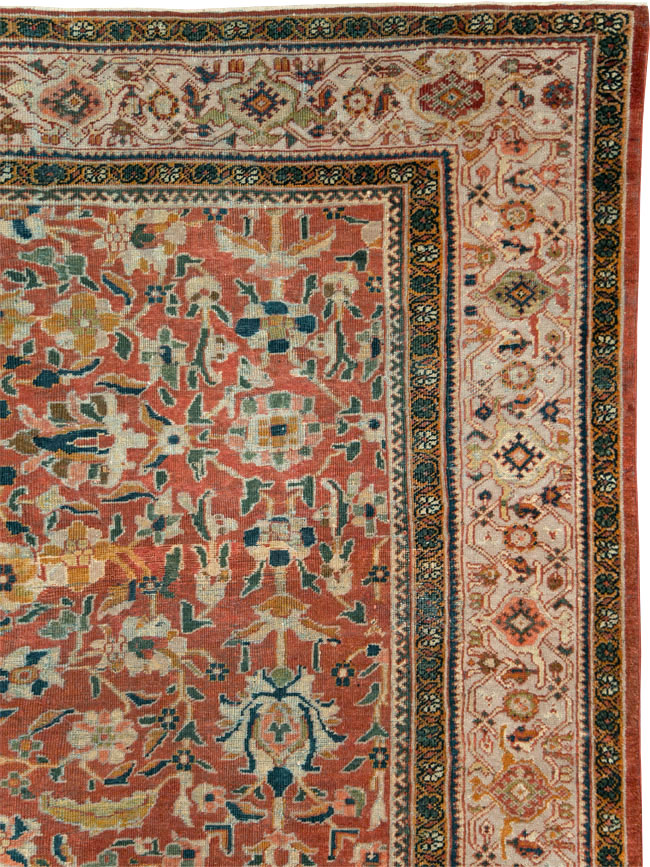 Antique Persian Mahal Carpet, No.29127 - Staging