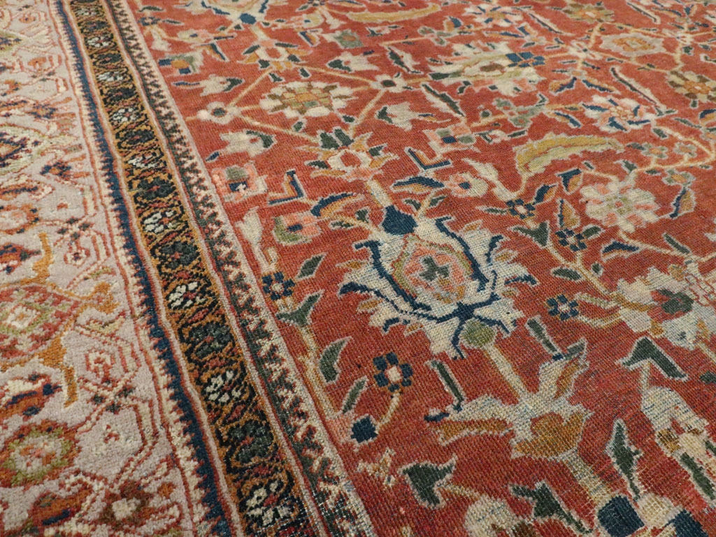 Antique Persian Mahal Carpet, No.29127 - Staging