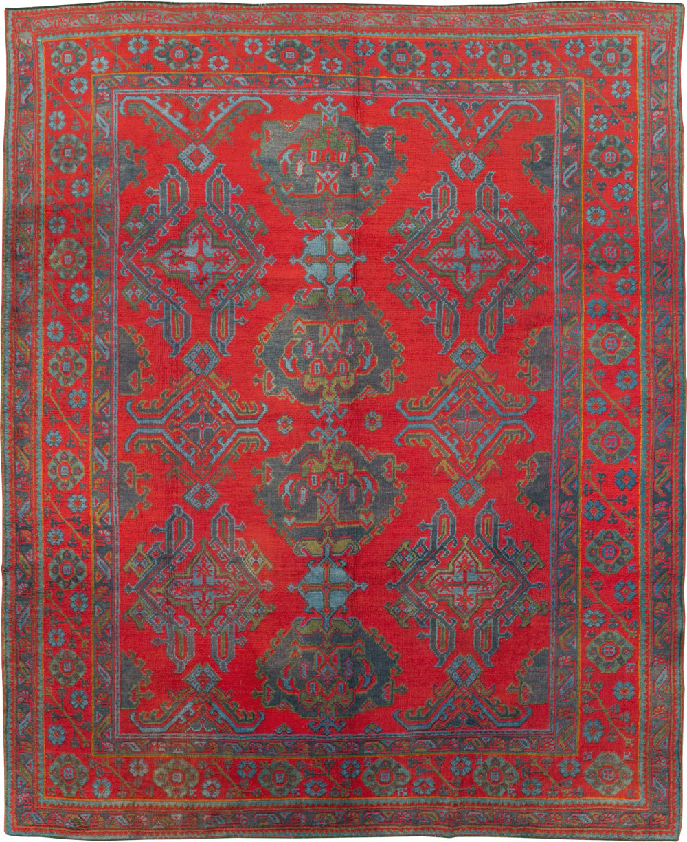 Antique Oushak Carpet, No.29128 - Staging