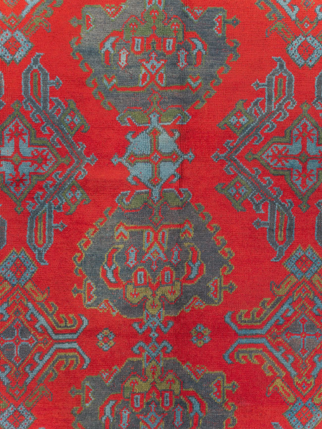Antique Oushak Carpet, No.29128 - Staging
