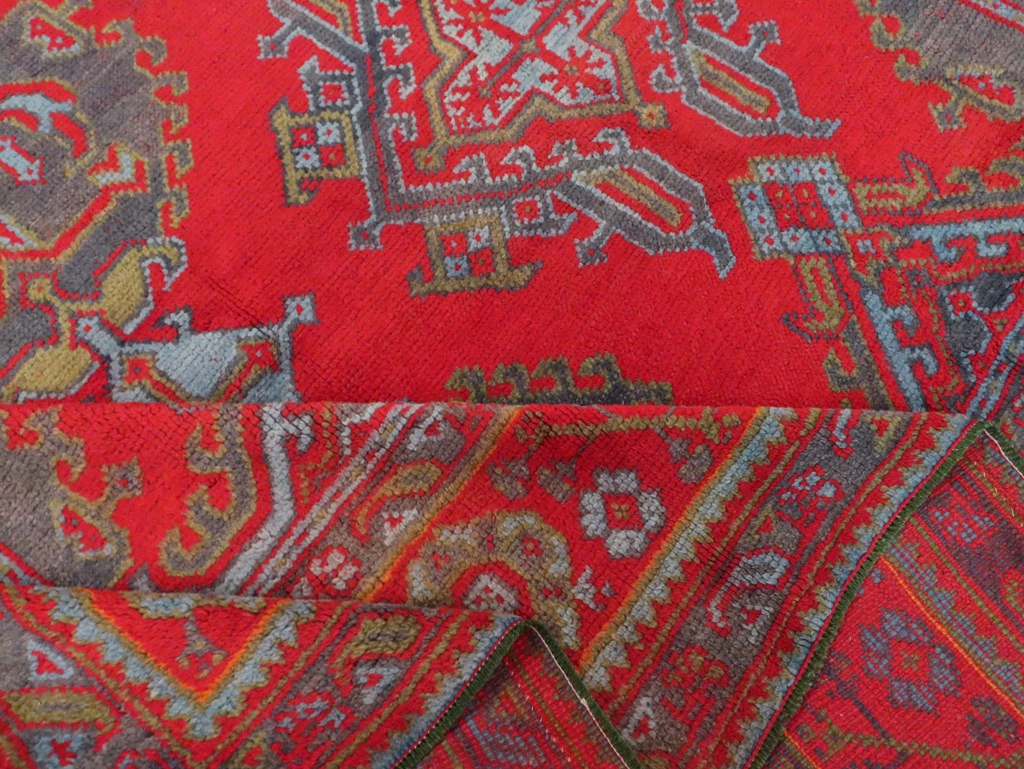 Antique Oushak Carpet, No.29128 - Staging