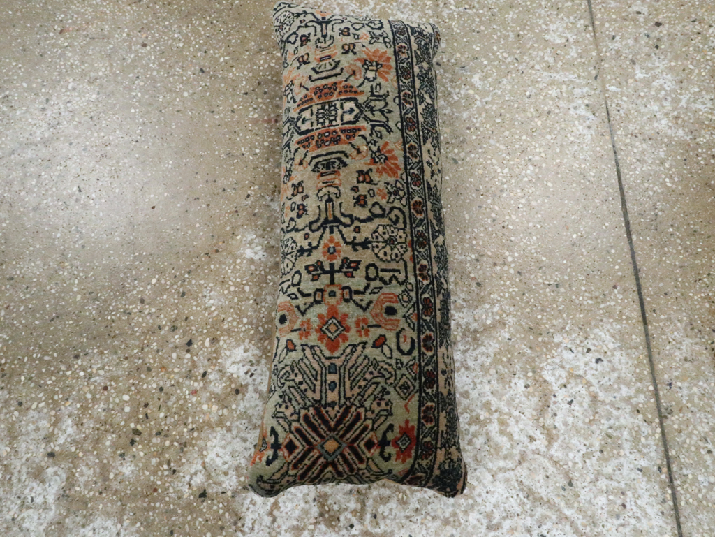 Antique Persian Tabriz Pillow, No.29135 - Staging
