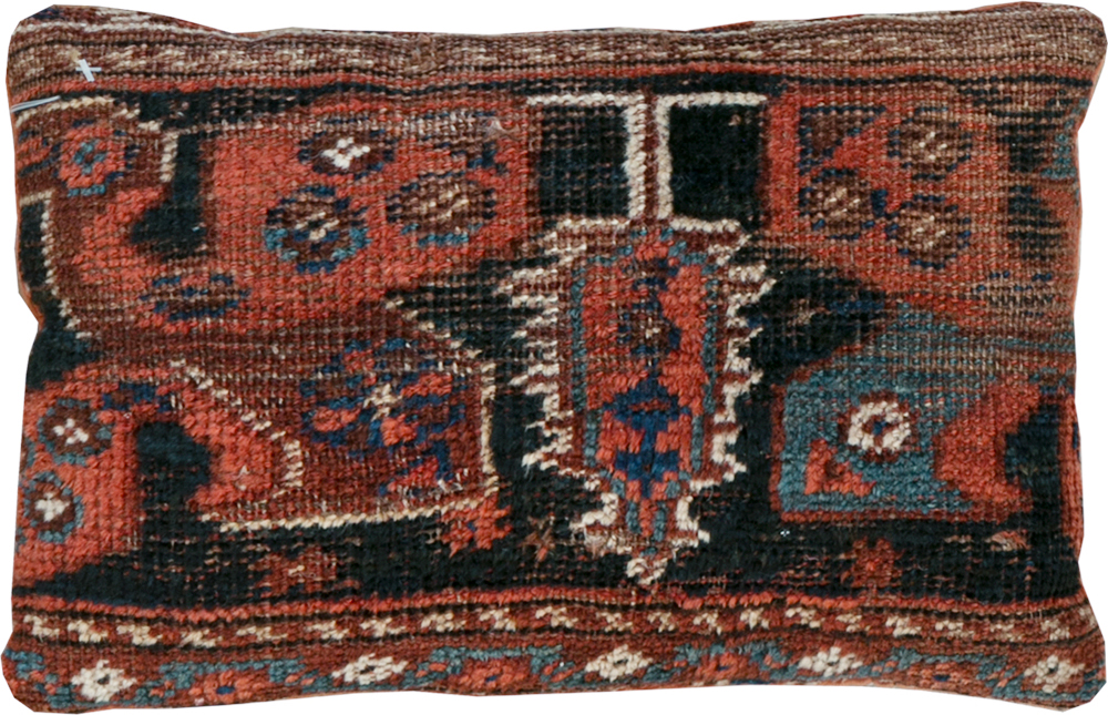 Antique Persian Bag Face Pillow, No.29136 - Staging