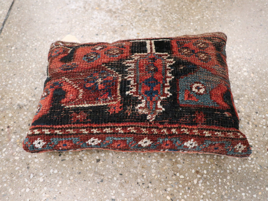Antique Persian Bag Face Pillow, No.29136 - Staging