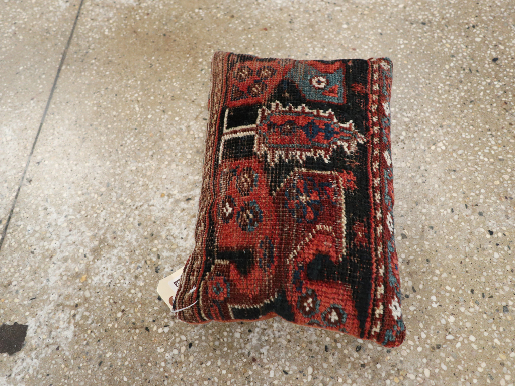 Antique Persian Bag Face Pillow, No.29136 - Staging