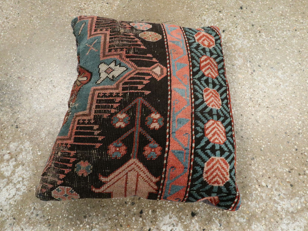 Antique Caucasian Kazak Pillow, No.29137 - Staging