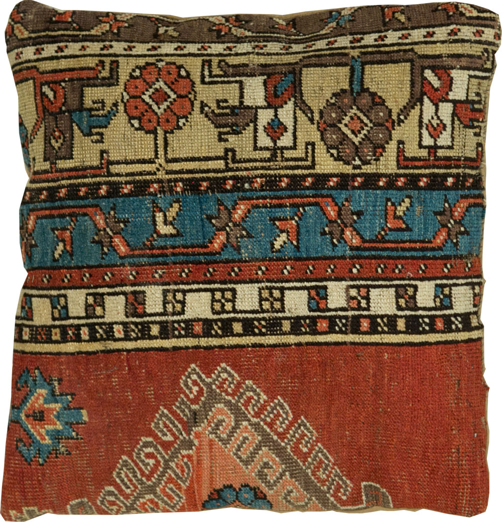 Antique Persian Bakshaish Pillow, No.29138 - Staging
