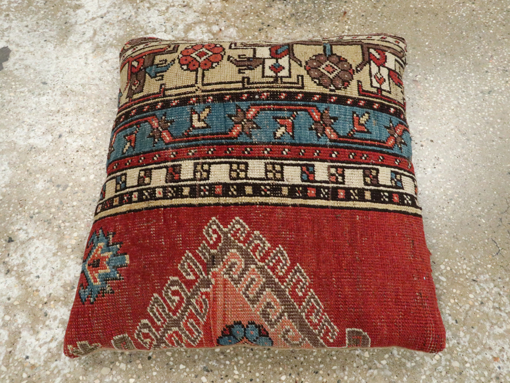 Antique Persian Bakshaish Pillow, No.29138 - Staging
