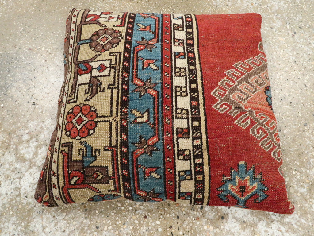 Antique Persian Bakshaish Pillow, No.29138 - Staging
