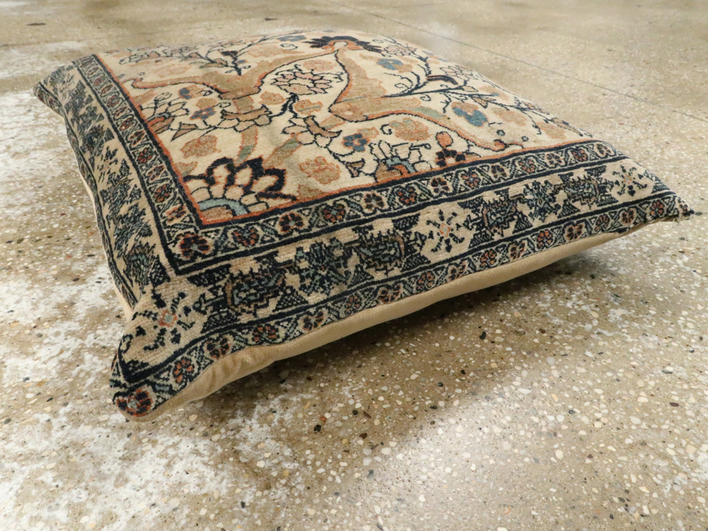Antique Persian Tabriz Haji Jalili Pillow, No.29139 - Staging