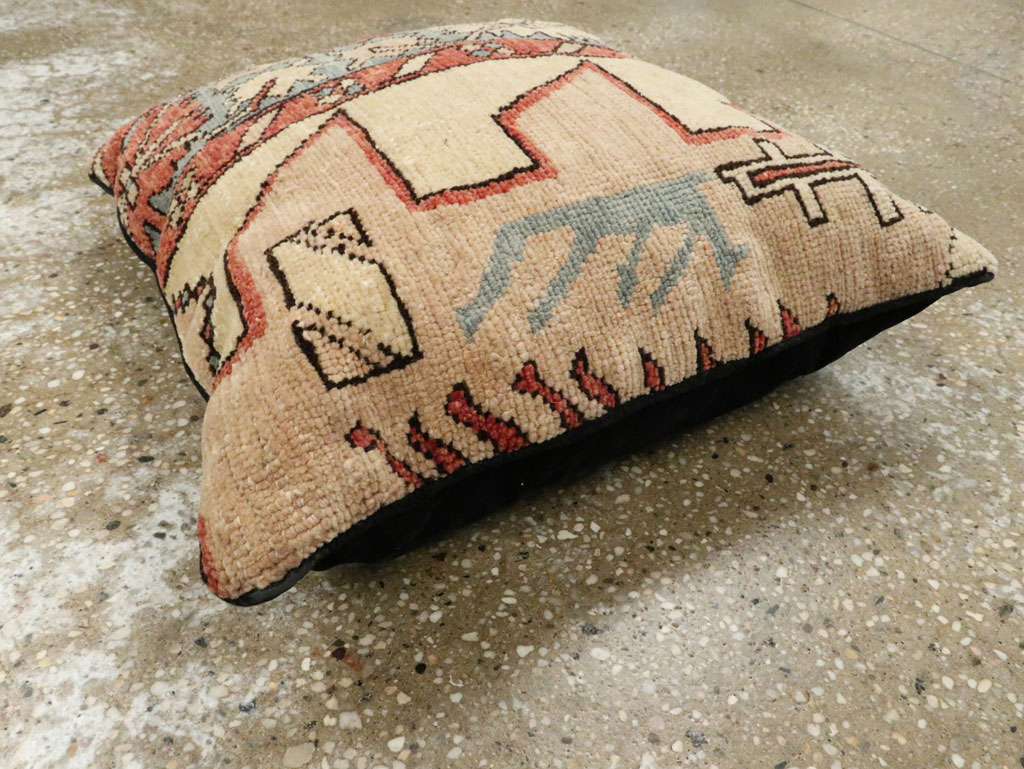 Antique Persian Serapi Square Pillow, No.29140 - Staging