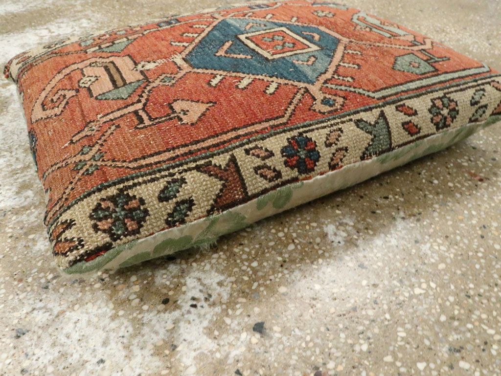 Antique Persian Heriz Pillow, No.29142 - Staging