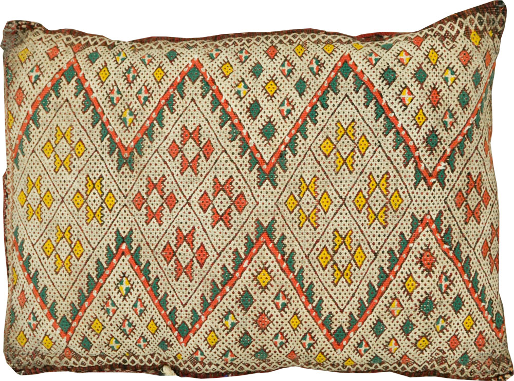 Vintage Persian Kilim Pillow, No.29143 - Staging
