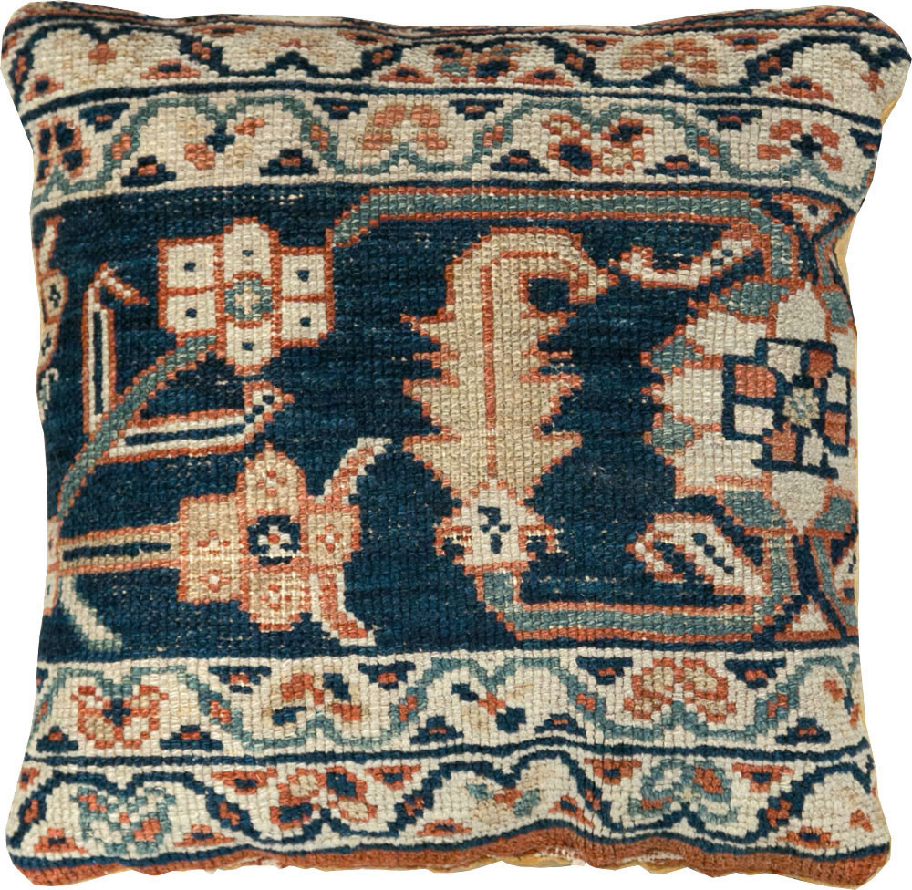 Antique Persian Mahal Square Pillow, No.29144 - Staging