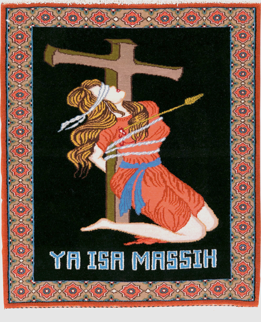 Vintage Persian Tabriz Pictorial Rug (Pair: 2 of 2), No.29147 - Staging