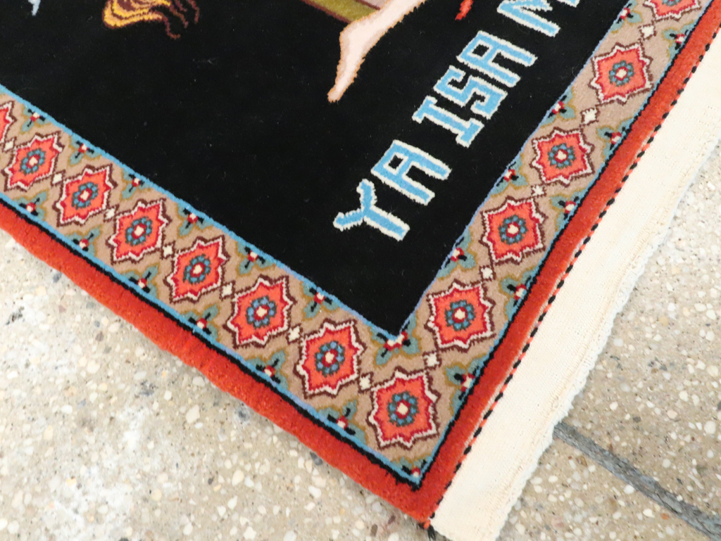 Vintage Persian Tabriz Pictorial Rug (Pair: 2 of 2), No.29147 - Staging