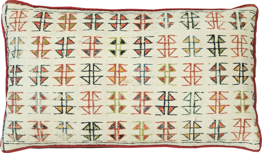 Vintage Persian Kurdish Pillow, No.29148 - Staging